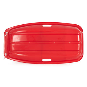 Slippery Racer Downhill Sprinter Kids Plastic Toboggan Snow Sled, Red (2 Pack)