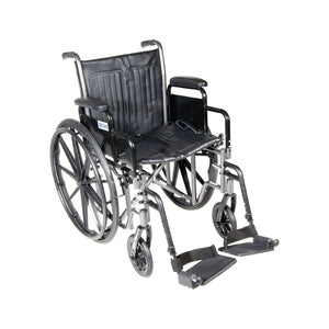 Drive Medical SSP218DDA-SF Silver Sport 2 Wheelchair with 18 Inch Wide Seat - TRAPSKI