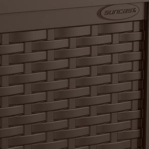Suncast 22 Gallon Outdoor Patio Small Deck Box with Storage Seat, Java (2 Pack)