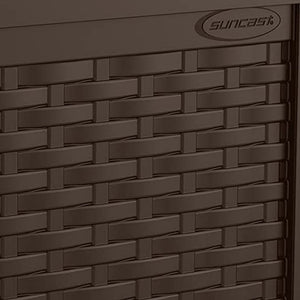 Suncast 22 Gallon Outdoor Patio Small Deck Box with Storage Seat, Java (4 Pack)