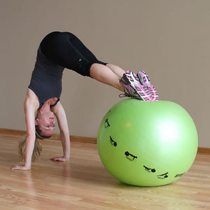 Prism Fitness 55cm Smart Self-Guided Stability Exercise Medicine Ball, Yellow - TRAPSKI