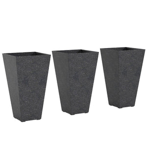 Stackable Taper Planters Set of 3 with Marble Finish