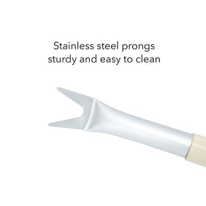 Aluminum 17.5 inch Pizza Spinner Turning Fork with Wooden Handle (2-Pack), Pizza Turner, Pizza Bubble Popper - Outdoor Pizza Oven Accessories