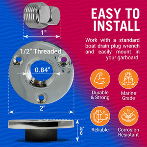 Boat Drain Plug Kit