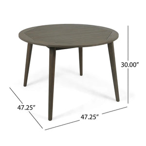 Stamford Outdoor Dining Table with Water-Resistant Acacia Wood - Dark Gray or Light Brown
