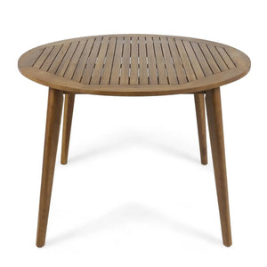 Stamford Outdoor Dining Table with Water-Resistant Acacia Wood - Dark Gray or Light Brown