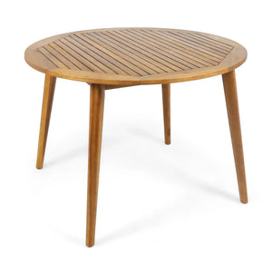 Stamford Outdoor Dining Table with Water-Resistant Acacia Wood - Dark Gray or Light Brown