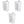Sterilite Laundry Hamper Flip Top Lid Retractable Pull Handle Wheels, (3 Pack)