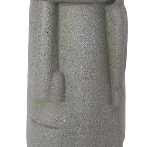 Stone Gray Flower Planter with Textured Cast Stone Finish - Tall