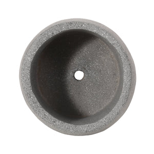 Stone Gray Flower Planter with Textured Cast Stone Finish - Tall