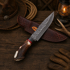 Stoneforge Viking Bowie Knife – 1095 Carbon Steel & Stag Horn Handle