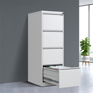 Durable Metal 3 Drawer File Cabinet with Lock – Black or White