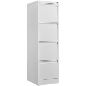 Durable Metal 3 Drawer File Cabinet with Lock – Black or White