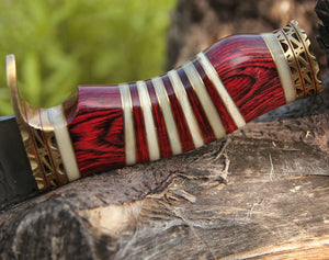 Stream Bowie Knife with Pakkawood & Bone Handle