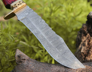 Stream Bowie Knife with Pakkawood & Bone Handle