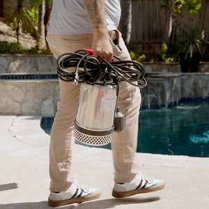 Tomahawk 1 HP Submersible Trash Pump, 73 GPM / 4380 GPH, 750W with Automatic Float Switch Top-Outlet for Flooded Basements, Pools, and Construction Sites