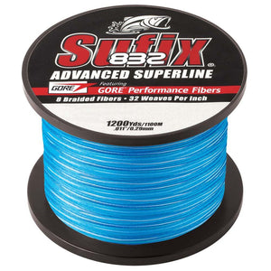 Sufix 832 Advanced Superline Braid - 20lb - Coastal Camo - 1200 yds - TRAPSKI