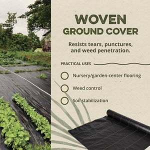 DeWitt Sunbelt 4x300' Woven Weed Barrier Landscape Fabric Ground Cover (24 Pack)