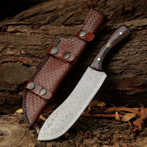 Super Cut Damascus Chef's Knife with Exotic Wenge Wood Handle