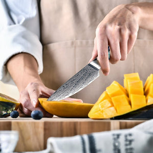 Ronin Chef Knife VG10 Damascus Petty Knife with Abalone Shell Handle