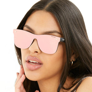 Sustainable Future Wife - Rosegold Square Wayfarer Sunglasses - TRAPSKI