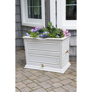 Good Ideas Savannah 42 Gallon Colonial Style Rain Barrel Planter w/Brass Spigots