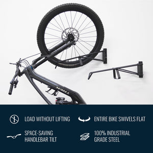 SwivelStow No-Lift Mountain E-Bike Rack | 2-Pack
