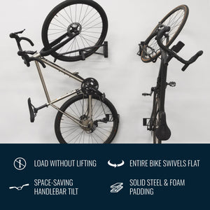 SwivelStow No-Lift Road & Gravel E-Bike Rack | 2 Pack