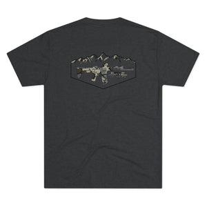 Camo Logo Mountain - Tri-Blend Crew Tee