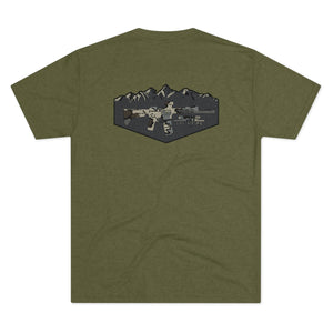 Camo Logo Mountain - Tri-Blend Crew Tee