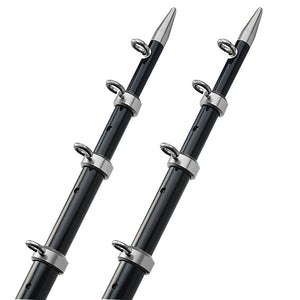 TACO 15' Telescopic Outrigger Poles HD 1-1/2" - Black/Silver - TRAPSKI