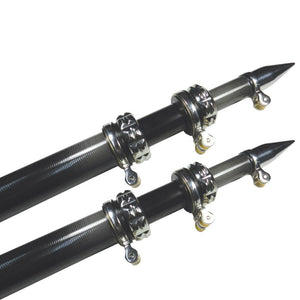 TACO 20' Carbon Fiber Outrigger Poles - Pair - Black - TRAPSKI