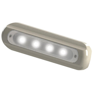TACO 4-LED Deck Light - Flat Mount - White Housing - TRAPSKI
