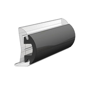 TACO 70 Flexible Black Rub Rail Insert 1-3/16" x 1/2" - TRAPSKI