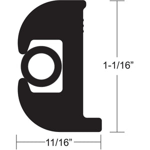 TACO Flex Vinyl Rub Rail Kit - Black w/Black Insert - 50' - 1-1/16" - TRAPSKI