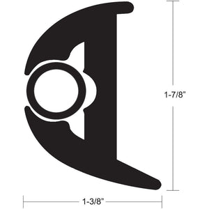 TACO Flex Vinyl Rub Rail Kit - Black w/Black Insert - 70' - 1-7/8" x 1-3/8" - TRAPSKI
