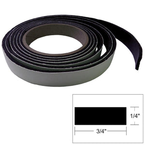 TACO Hatch Tape - 8'L x 1/4"H x "W - Black - TRAPSKI