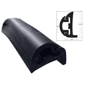 TACO Semi-Rigid Rub Rail Kit - Black w/Black Insert - 50' - TRAPSKI