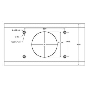 TACO T-Top Extrusion Plate Pre-Drilled for Grand Slams - 20" - Pair - TRAPSKI