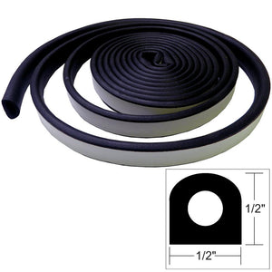 TACO Weather Seal - 10'L x 1/2"W x 1/2"H - Black - TRAPSKI