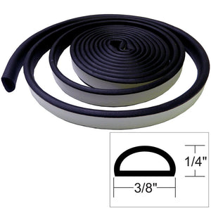 TACO Weather Seal - 10'L x 1/4"H x 3/8"W - Black - TRAPSKI