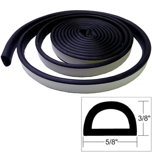 TACO Weather Seal - 10'L x 3/8"H x "W - Black - TRAPSKI
