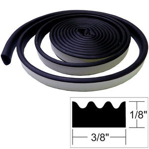 TACO Weather Seal - 10'L x "H x 3/8"W - Black - TRAPSKI