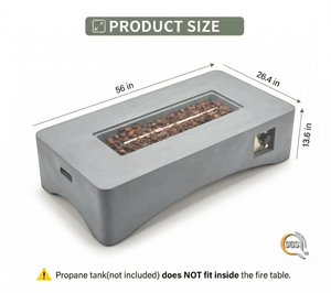 56' Propane Fire Pit Table