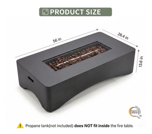 56" Propane Fire Pit Table