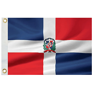 Taylor Made Dominican Republic Flag 12" x 18" Nylon - TRAPSKI