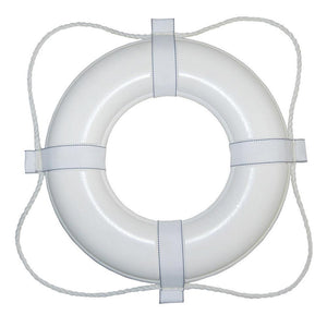 Taylor Made Foam Ring Buoy - 20" - White w/White Grab Line - TRAPSKI