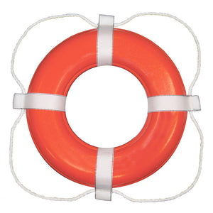 Taylor Made Foam Ring Buoy - 24" - Orange w/White Grab Line - TRAPSKI