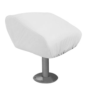 Taylor Made Folding Pedestal Boat Seat Cover - Vinyl White - TRAPSKI