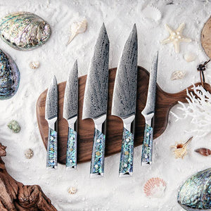 Imperial Professional Japanese VG10 Damascus 5- Piece Knife Set